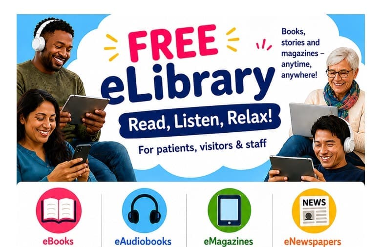 eLibrary for patients, visitors and staff